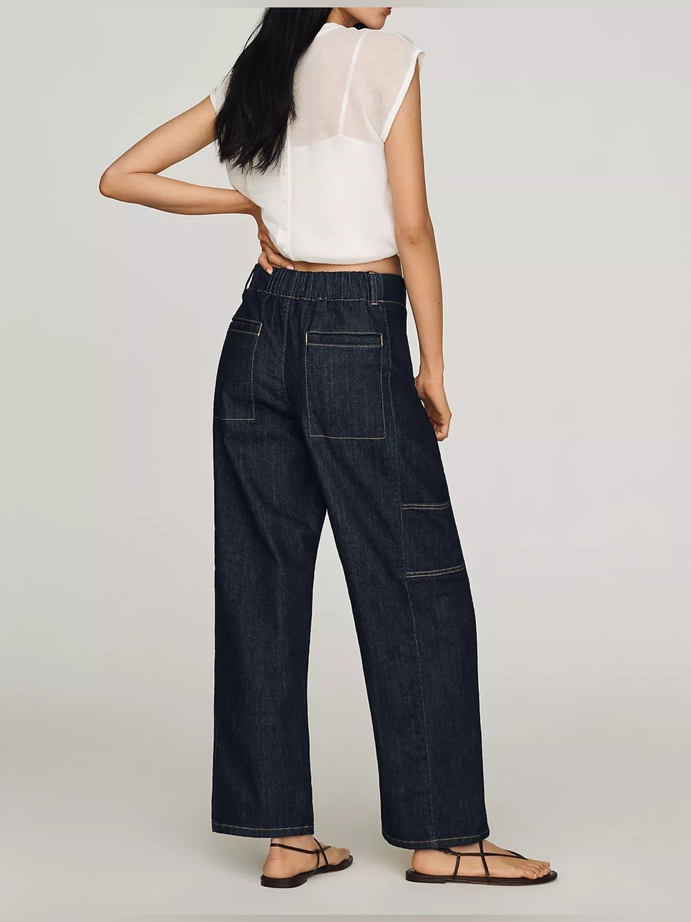Anthropolgoie Maeve Painters Mid-Rise Tapered Jeans